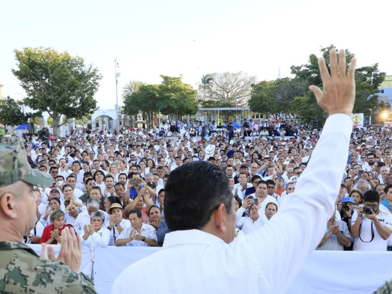 En su segunda Marcha de la Lealtad, tabasqueños refrendan apoyo al gobierno de Javier May y sus&nbsp;programas