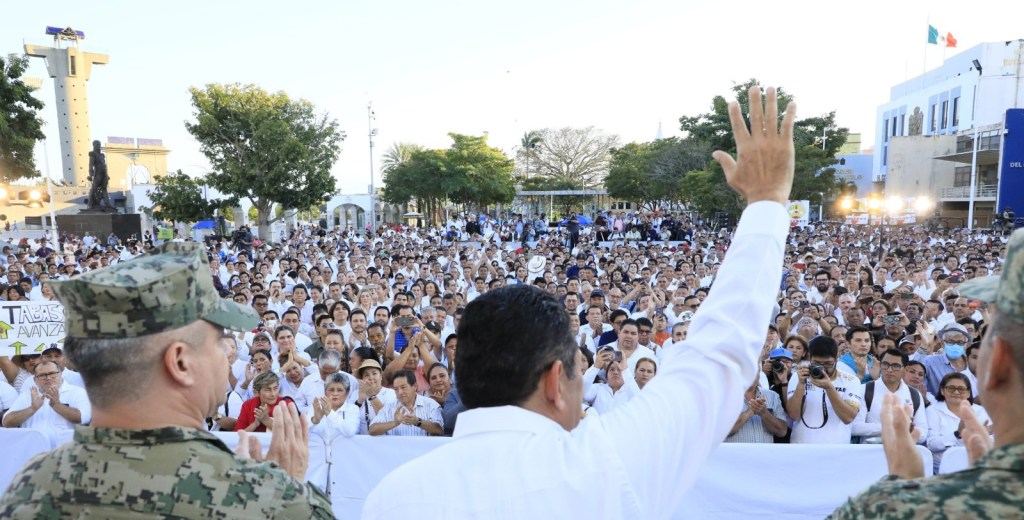 En su segunda Marcha de la Lealtad, tabasqueños refrendan apoyo al gobierno de Javier May y sus&nbsp;programas