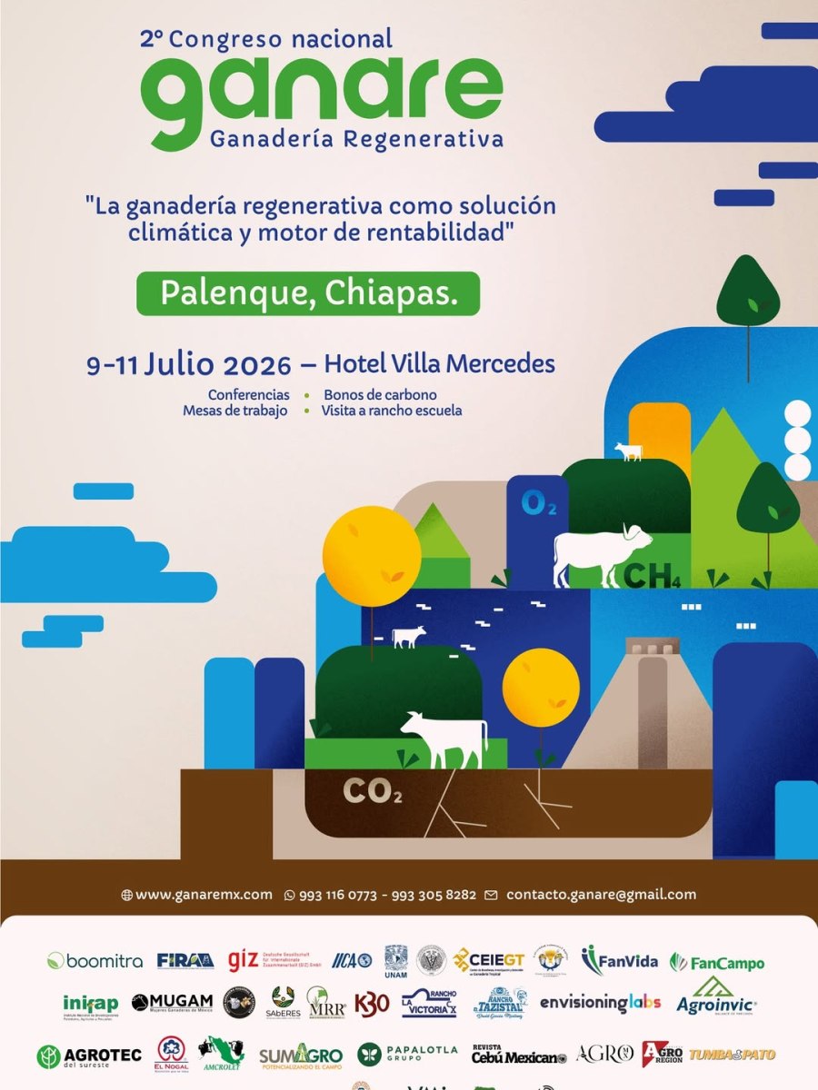 ¡REGRESA EL CONGRESO DE GANADERÍA REGENERATIVA MÁS IMPORTANTE DE MÉXICO! GANARE 2026 LLEGA A PALENQUE,&nbsp;CHIAPAS