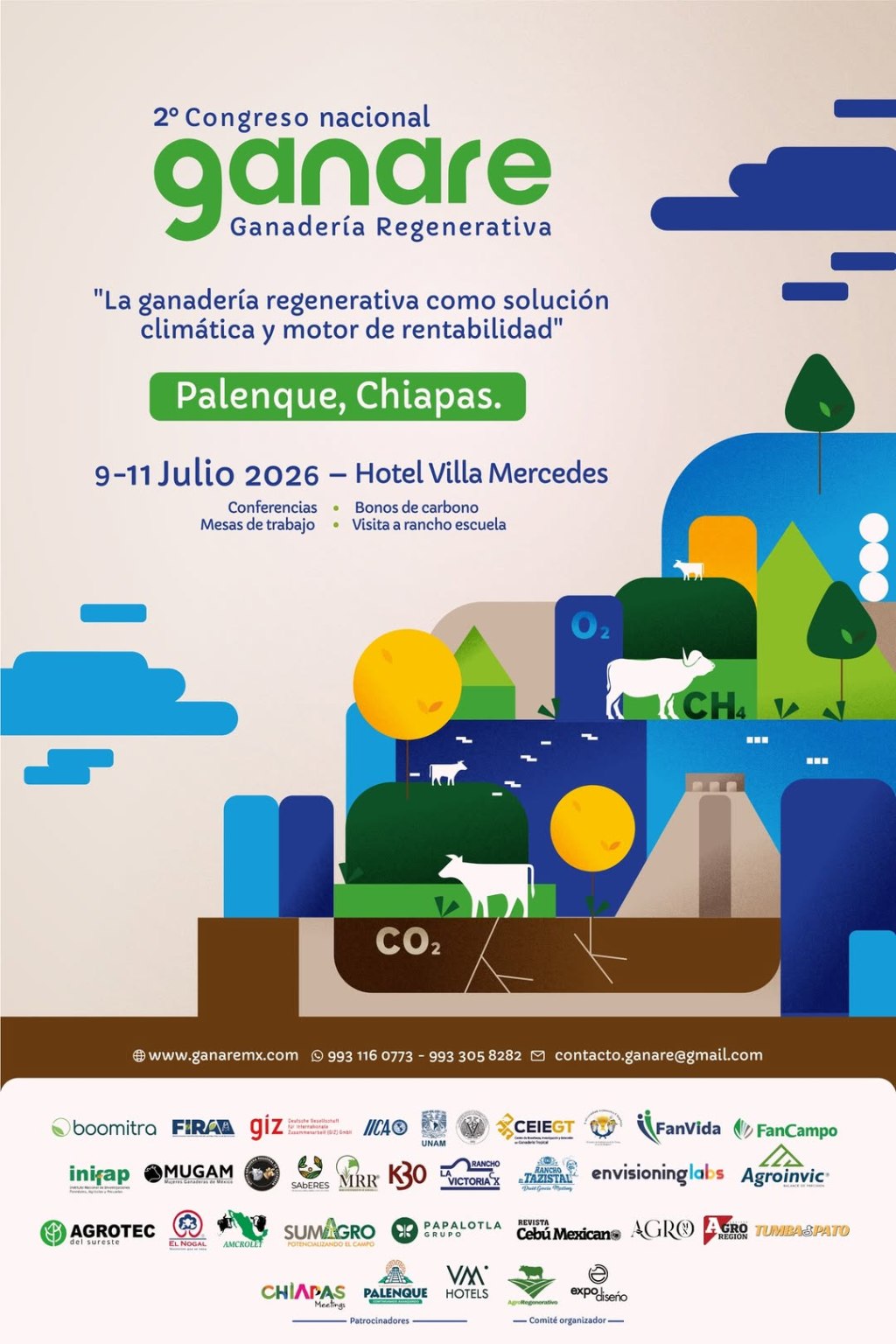 ¡REGRESA EL CONGRESO DE GANADERÍA REGENERATIVA MÁS IMPORTANTE DE MÉXICO! GANARE 2026 LLEGA A PALENQUE,&nbsp;CHIAPAS